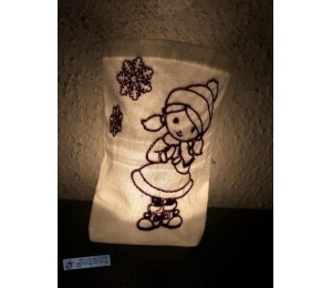 ITH Stickdatei - Lichtbeutel Wintergirls